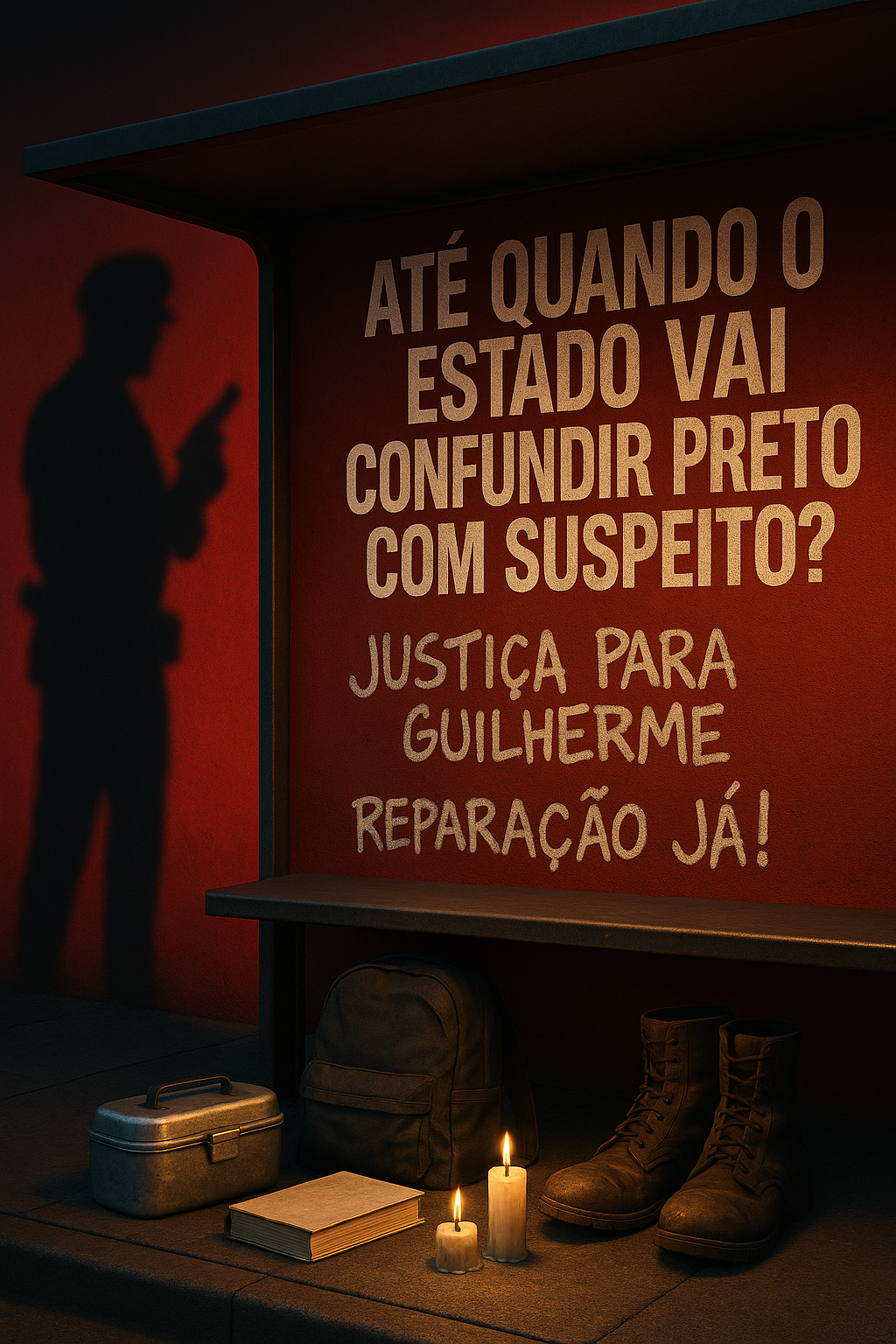 Guilherme tinha uma marmita. O PM, uma Desculpa.