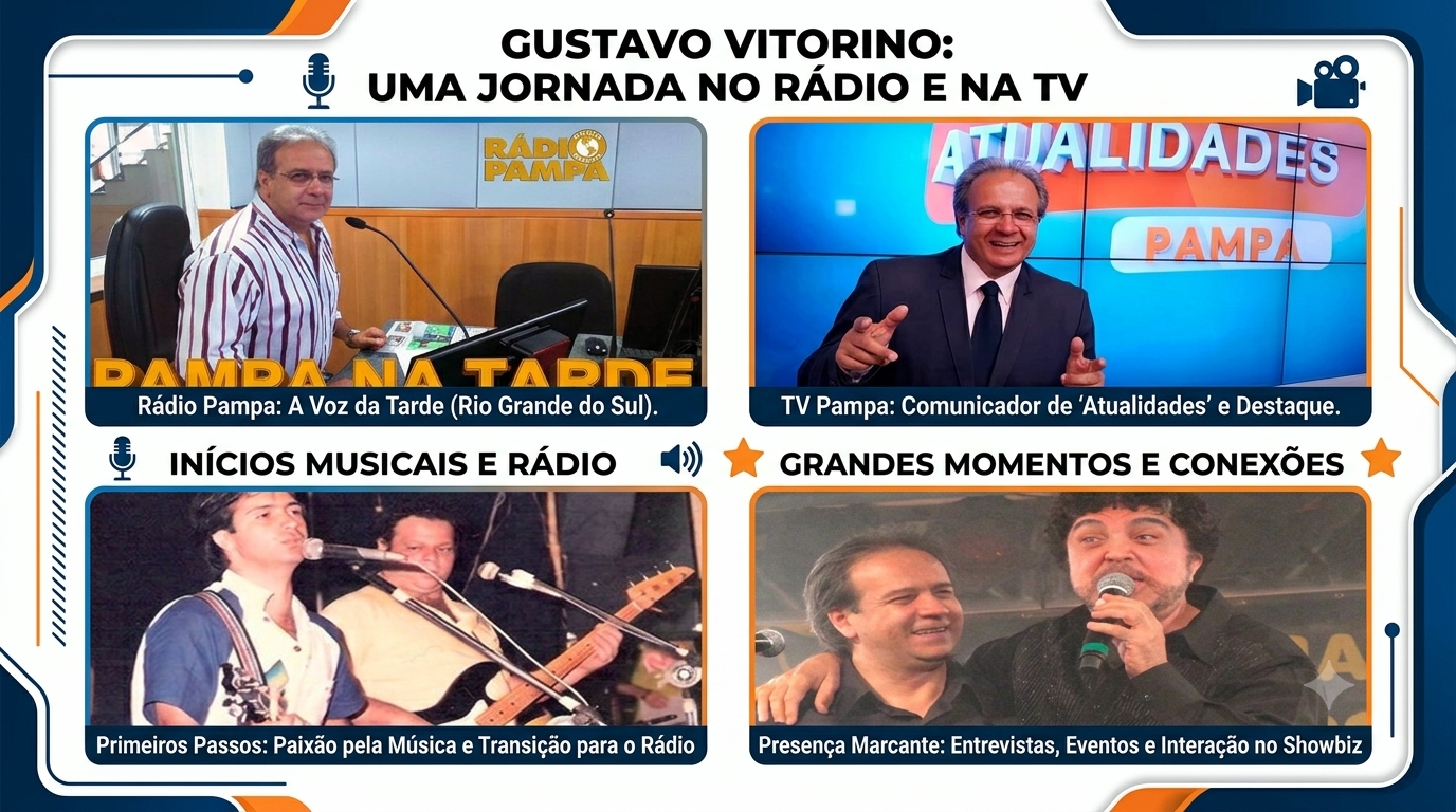 Gustavo Vitcorino do rádio a Tv trajetória